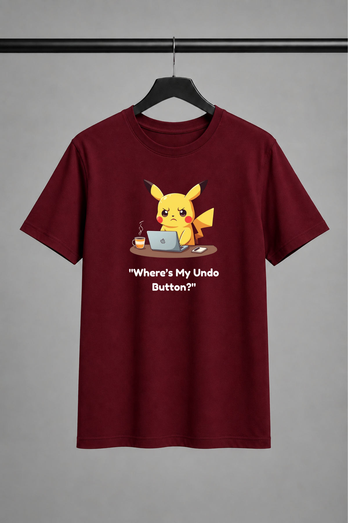 Where’s My Undo Button? | Pikachu Unisex Regular T-Shirt