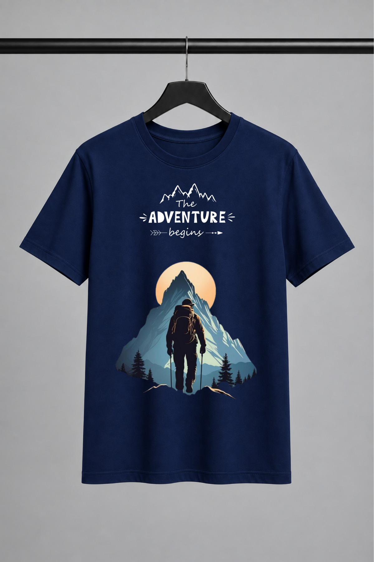 The Adventure Begins | Mountain Explorer Unisex Regular T-Shirt