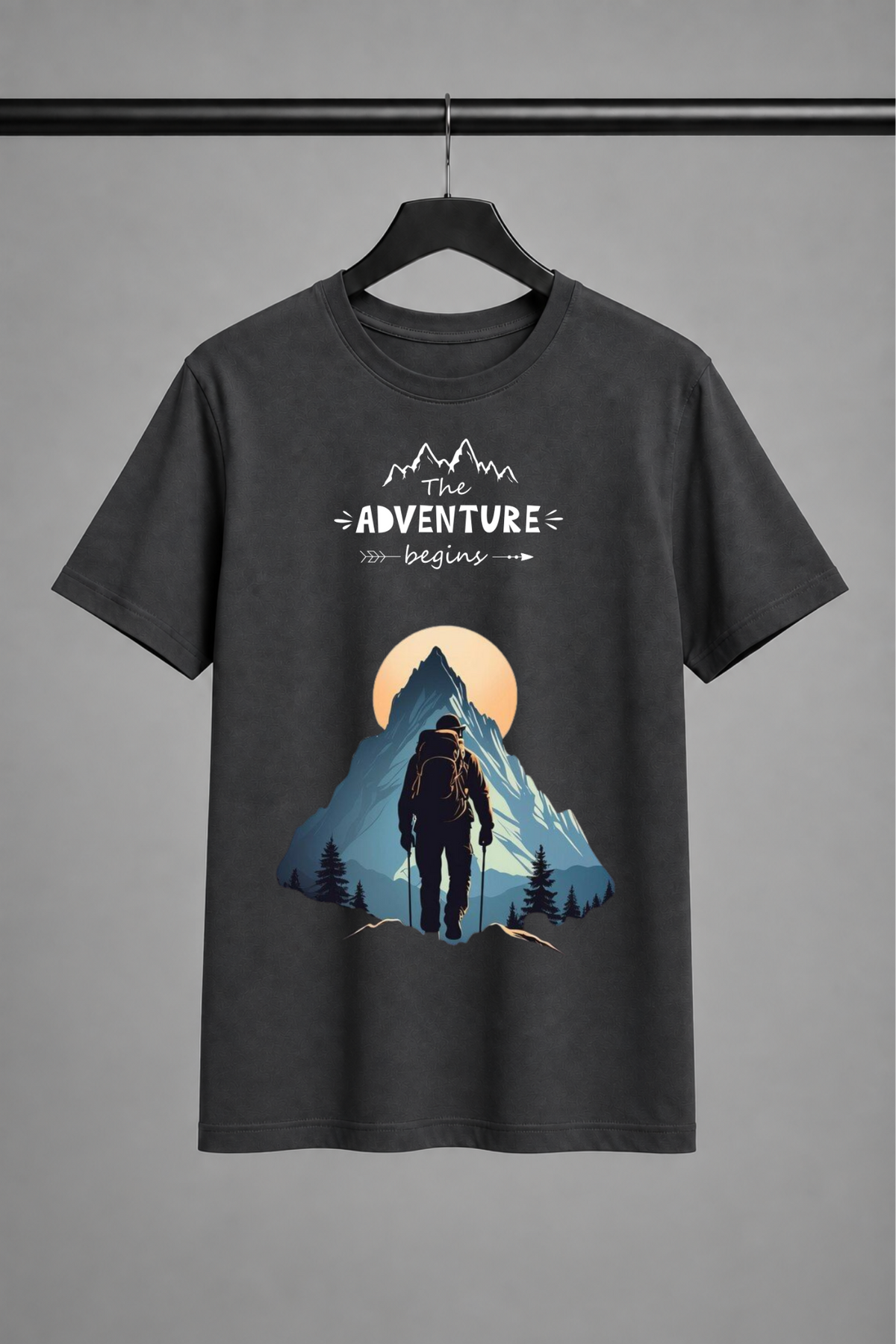 The Adventure Begins | Mountain Explorer Unisex Regular T-Shirt