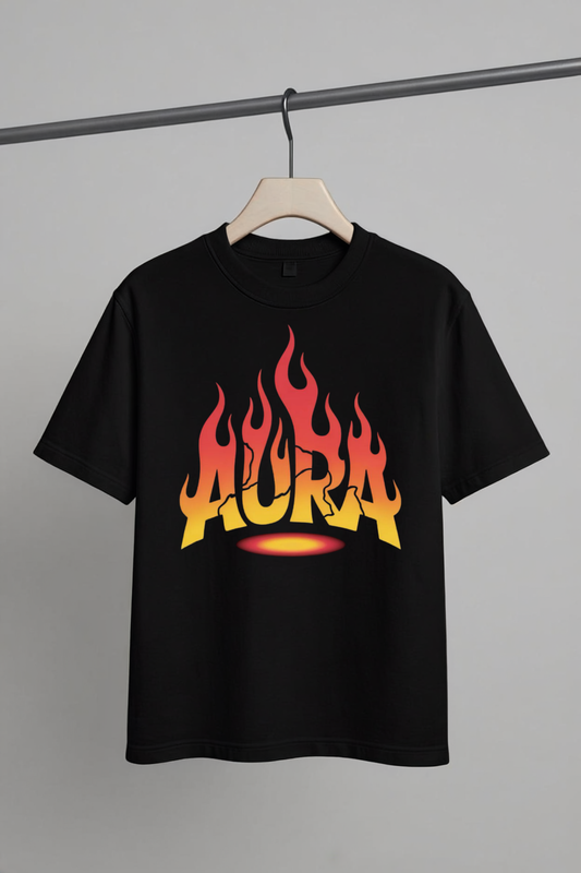 Aura Flame Graphic | Unisex Oversized T-Shirt