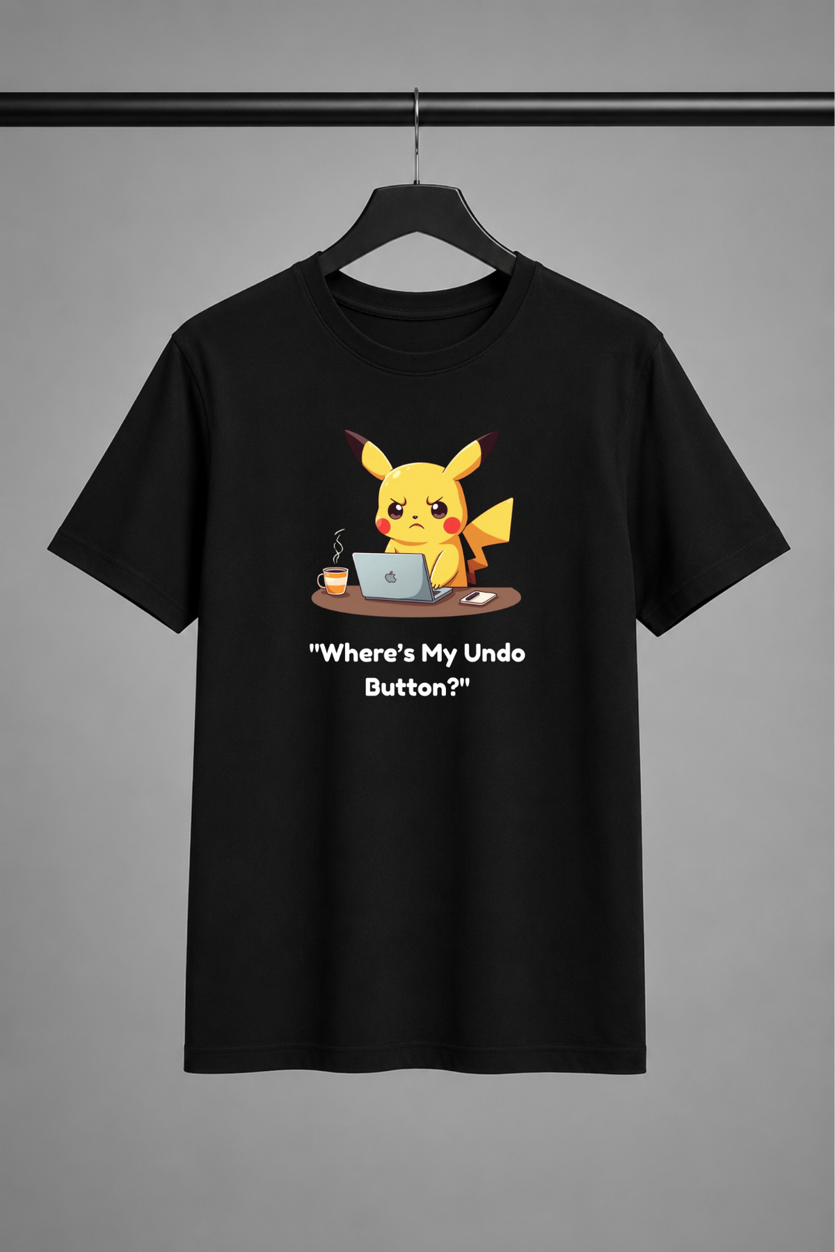 Where’s My Undo Button? | Pikachu Unisex Regular T-Shirt