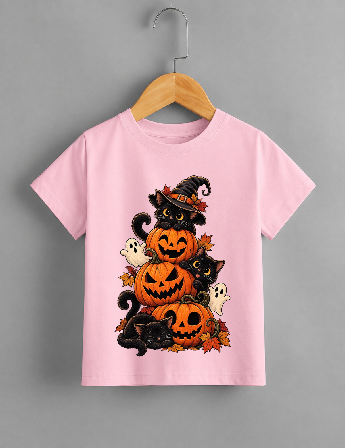 Spooky Cat Squad | Cute Halloween Kids T-Shirt