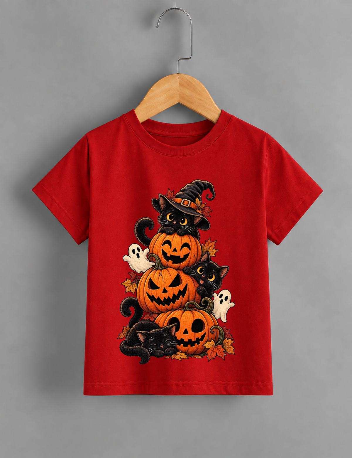 Spooky Cat Squad | Cute Halloween Kids T-Shirt