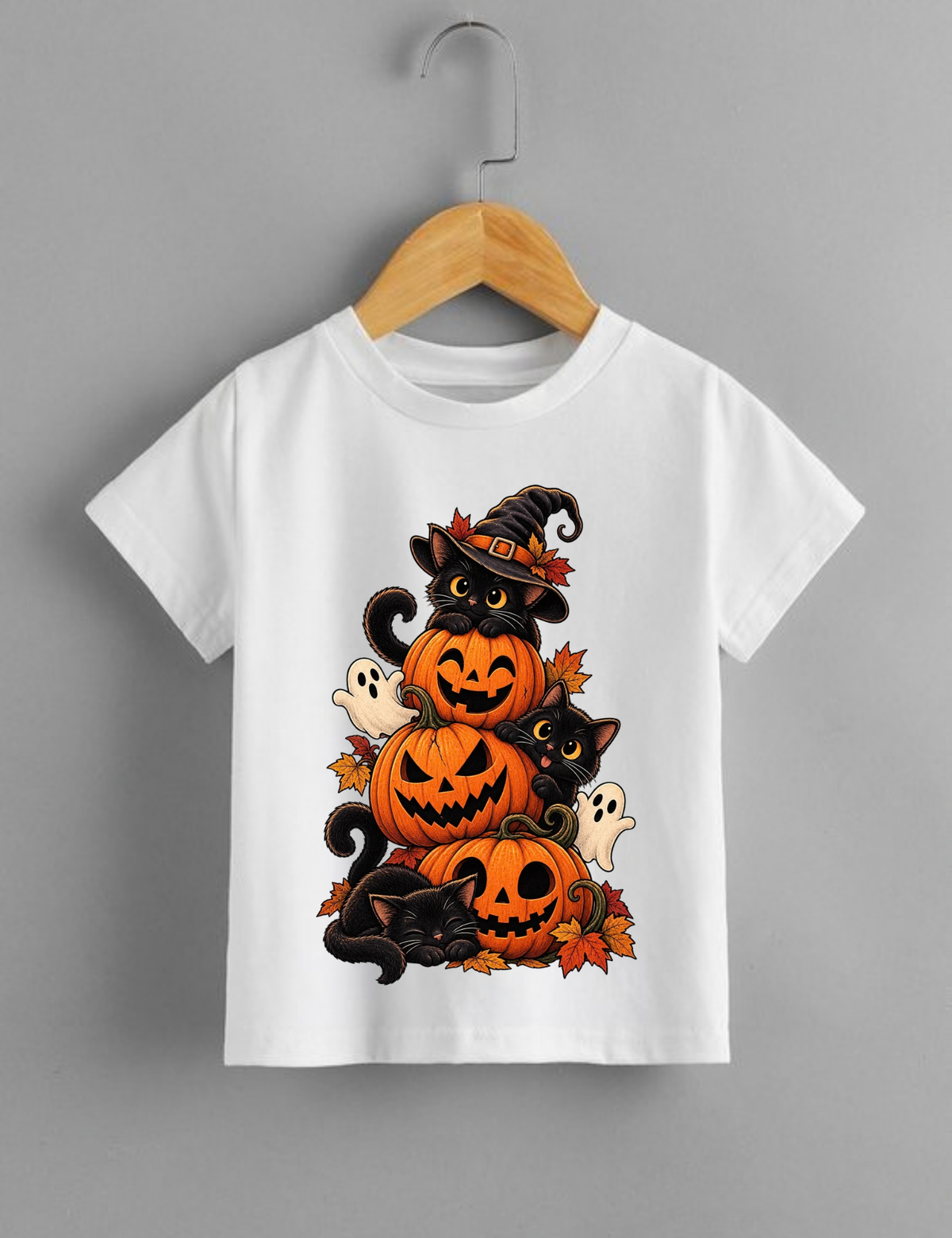 Spooky Cat Squad | Cute Halloween Kids T-Shirt