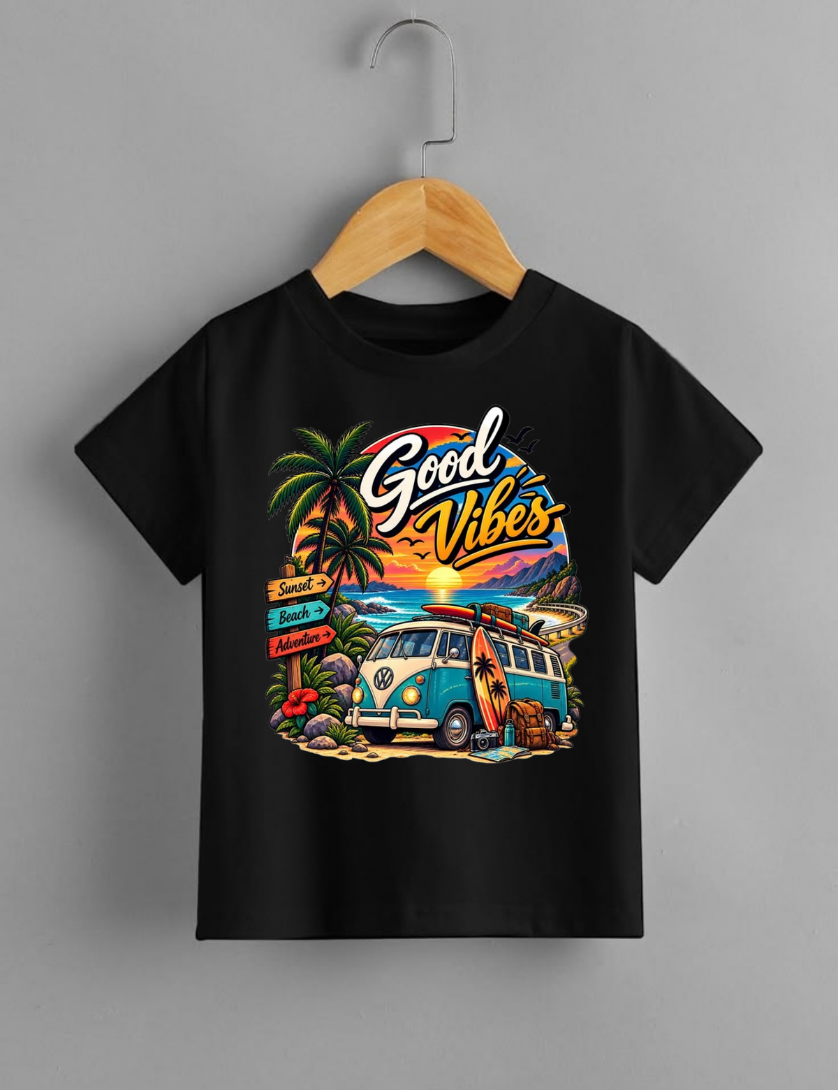 Good Vibes | Little Beach Explorer Kids T-Shirt