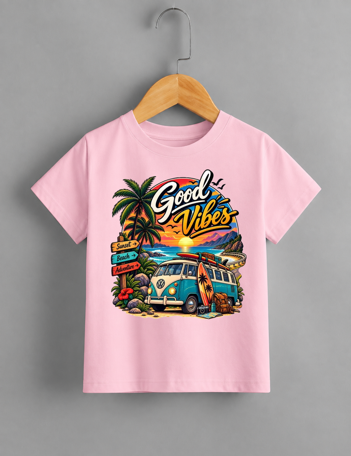 Good Vibes | Little Beach Explorer Kids T-Shirt