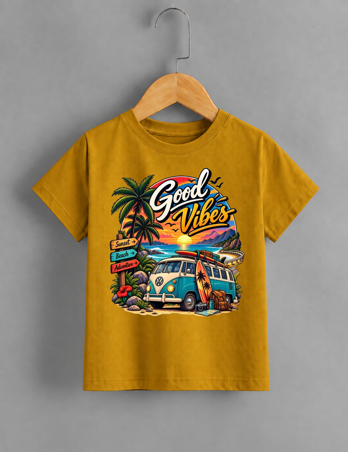 Good Vibes | Little Beach Explorer Kids T-Shirt