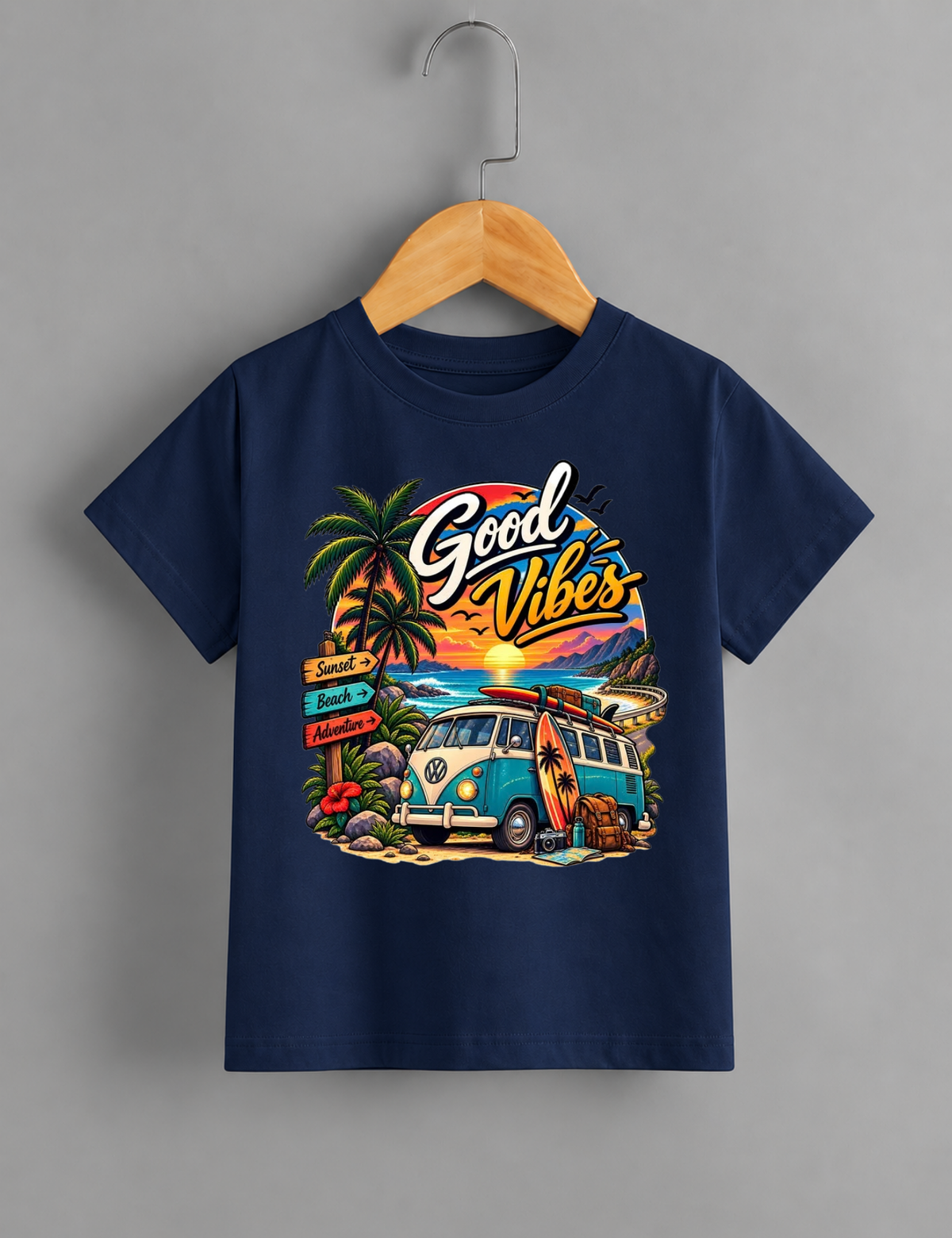 Good Vibes | Little Beach Explorer Kids T-Shirt