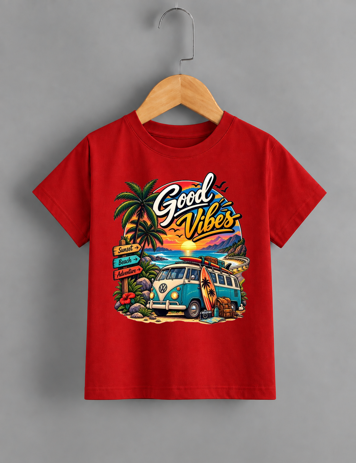 Good Vibes | Little Beach Explorer Kids T-Shirt