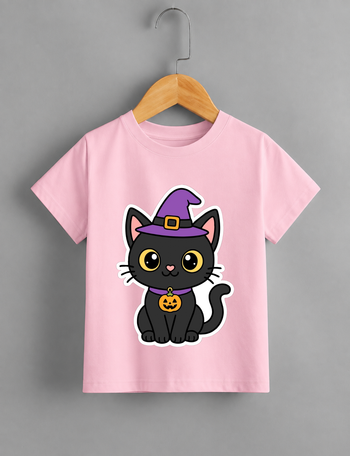 Spooky Little Witch Cat | Cute Halloween Kids T-Shirt